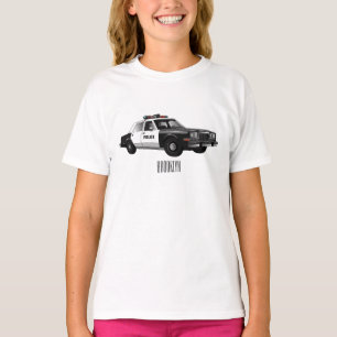 T-shirt Illustration d'une voiture de police