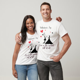 T-shirt Illustration élégante de l'amour de Valentine