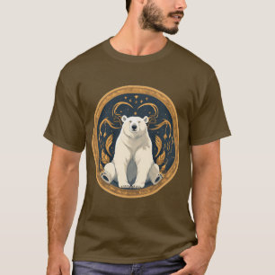 T-shirt Illustration élégante d'ours polaire