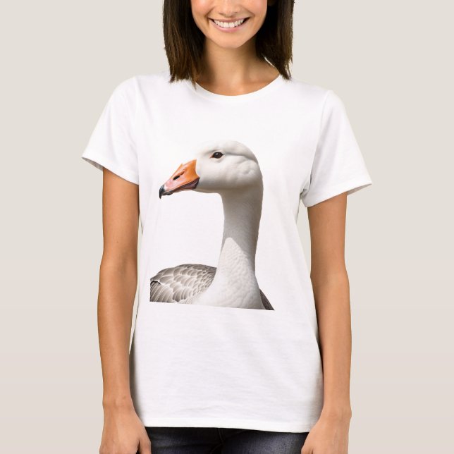 T-shirt illustration élégante et élégante d'une oie (Devant)
