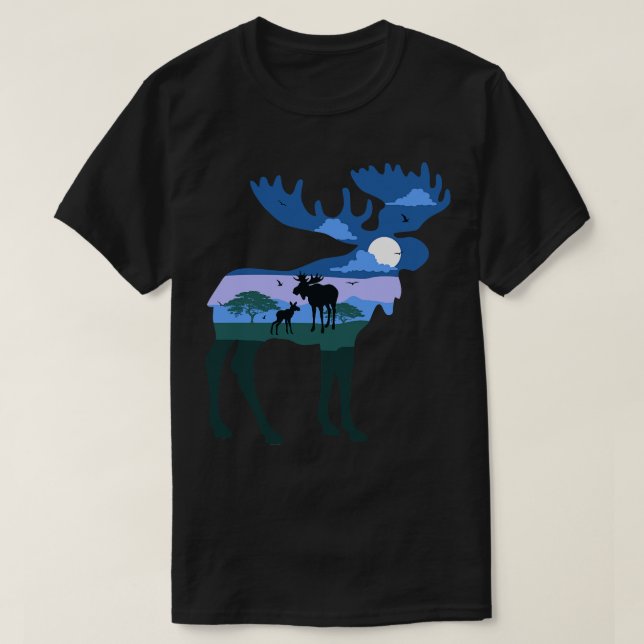 T-shirt Illustration Elk Suède (Design devant)