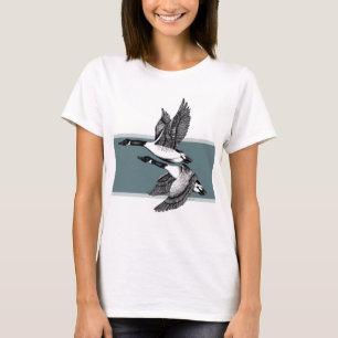 T-shirt Illustration en noir et blanc de l'oie du Canada