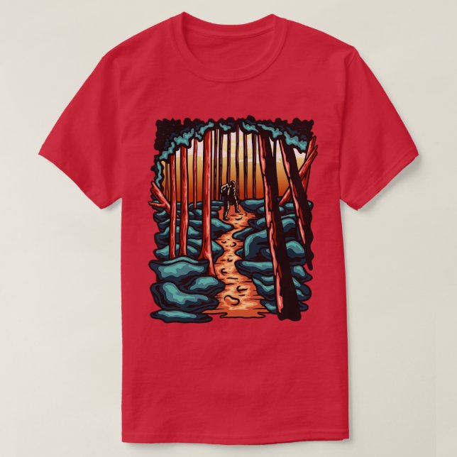 T-shirt Illustration escalade de montagne (Design devant)