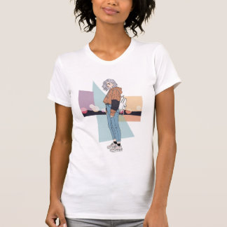 T-Shirt Illustration Esthétique Fille