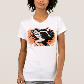 T-shirt Illustration femelle de coureur
