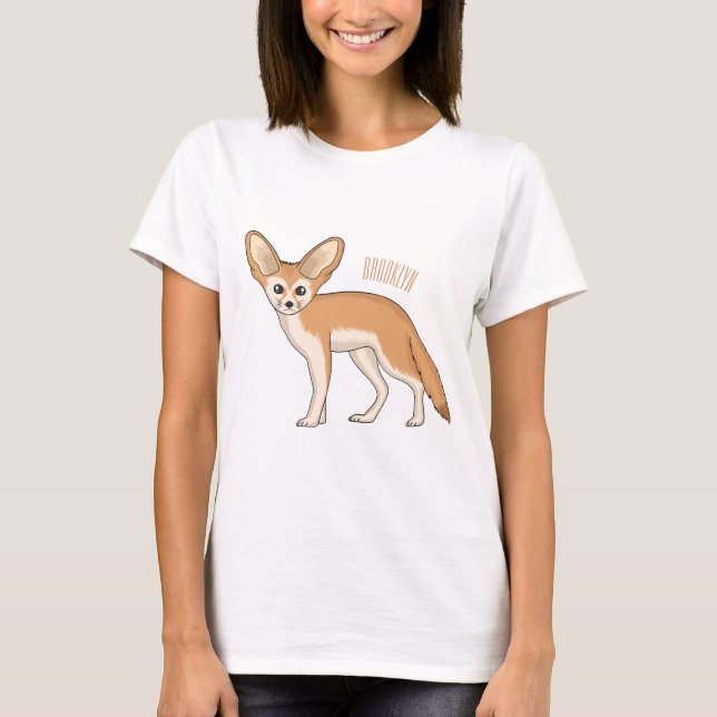 T-shirt Illustration Fennec fox (Devant)