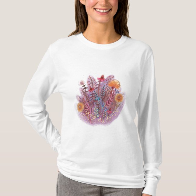 T-shirt illustration florale (Devant)