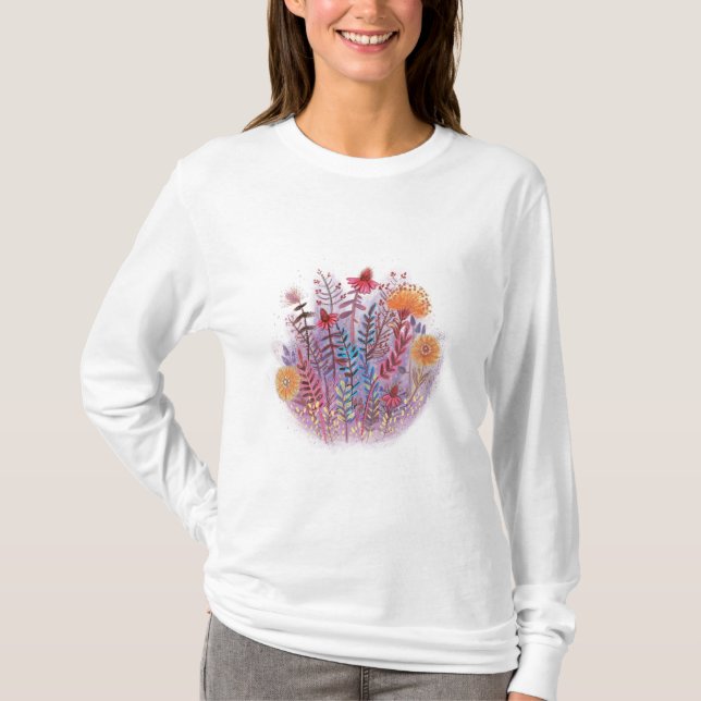 T-shirt illustration florale (Devant)