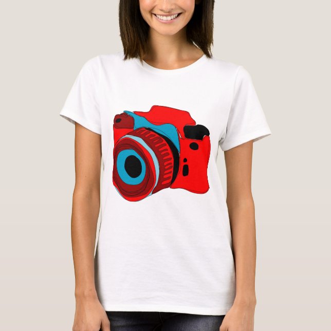 T-shirt Illustration géniale de graphique d'appareil-photo (Devant)