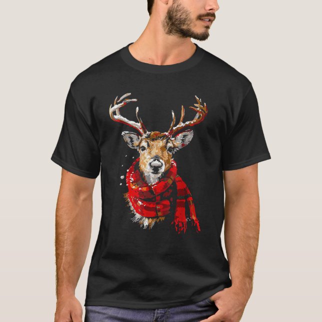 T-shirt Illustration graphique de renne  (Devant)