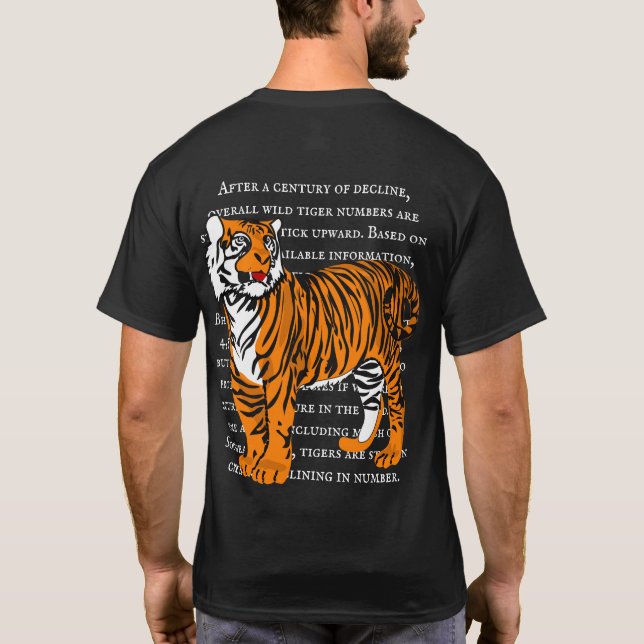 T-shirt Illustration graphique moderne gros tigres hommes  (Dos)