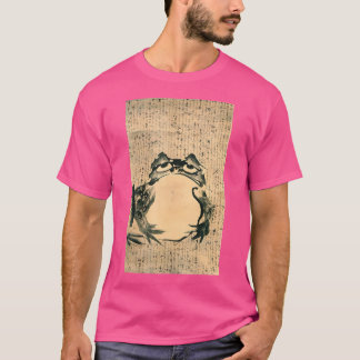 T-shirt Illustration Japonaise Art D'Une Grenouille Avec J