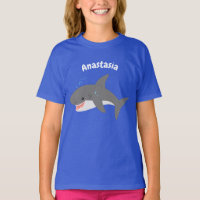 Illustration joyeuse du grand requin blanc