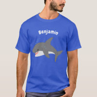 Illustration joyeuse du grand requin blanc