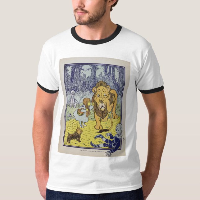 T-shirt Illustration lâche de cru de lion (Devant)