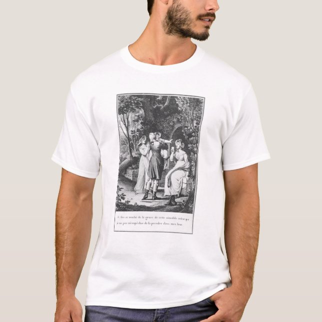 T-shirt Illustration "les peines de Werther" par (Devant)