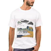T-shirt Illustration Ligne Art Constable's Haywain