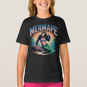 T-shirt Illustration Mermape Combo Créature Drôle