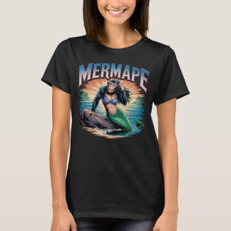 T-shirt Illustration Mermape Combo Créature Drôle