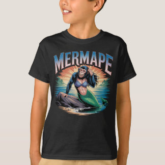 T-shirt Illustration Mermape Combo Créature Drôle