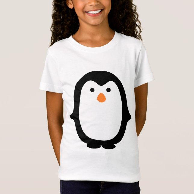T-Shirt Illustration mignonne de pingouin (Devant)