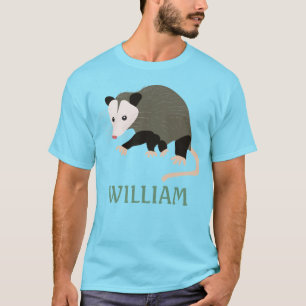 T-shirt Illustration mignonne d'opossum personnalisée