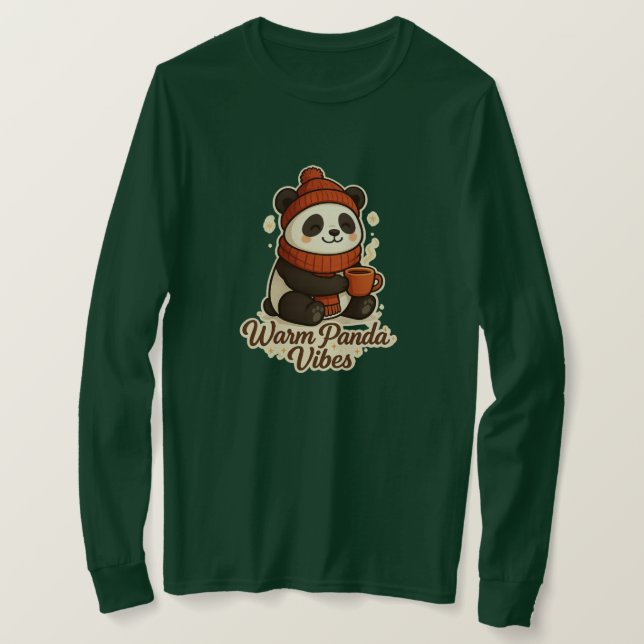 T-shirt Illustration mignonne et chaleureuse d'hiver (Design devant)