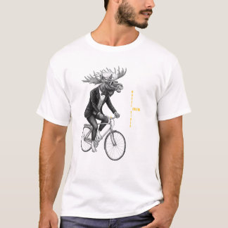 T-shirt Illustration minimale d'un cavalier élan.