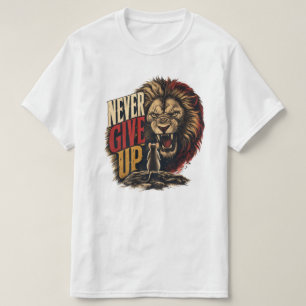 T-shirt Illustration Motivante de la Souris contre le Lion