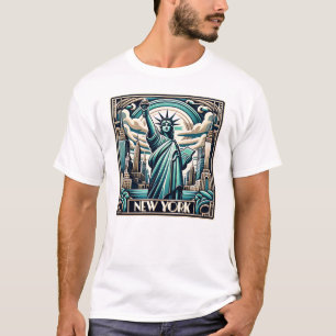 T-shirt Illustration New York style Art déco