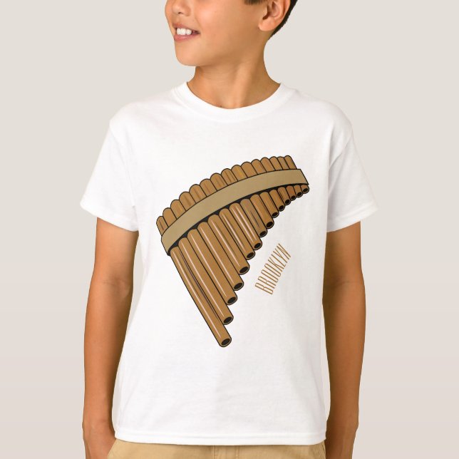 T-shirt Illustration Pan flûte / panpipes (Devant)