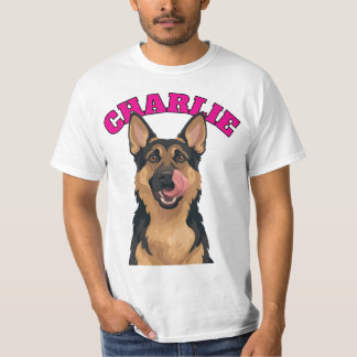 T-shirt Illustration personnalisée de Berger Allemand affa