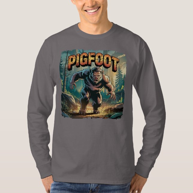 T-shirt Illustration Pigfoot Combo Créature Drôle (Devant)