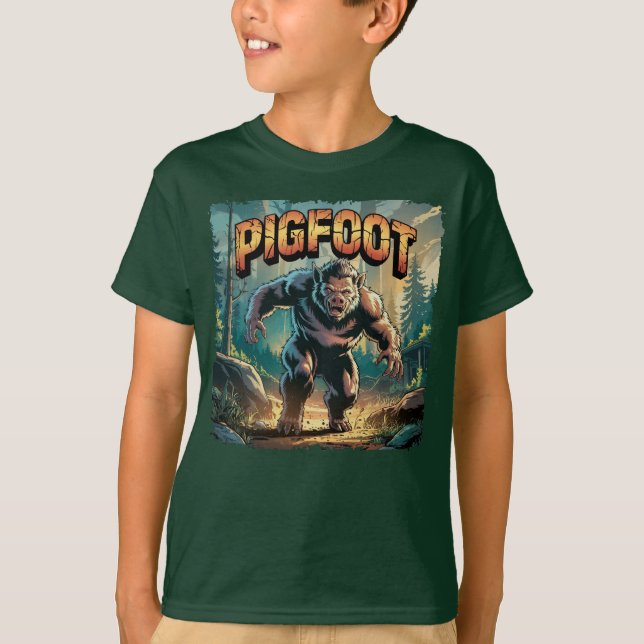T-shirt Illustration Pigfoot Combo Créature Drôle (Devant)