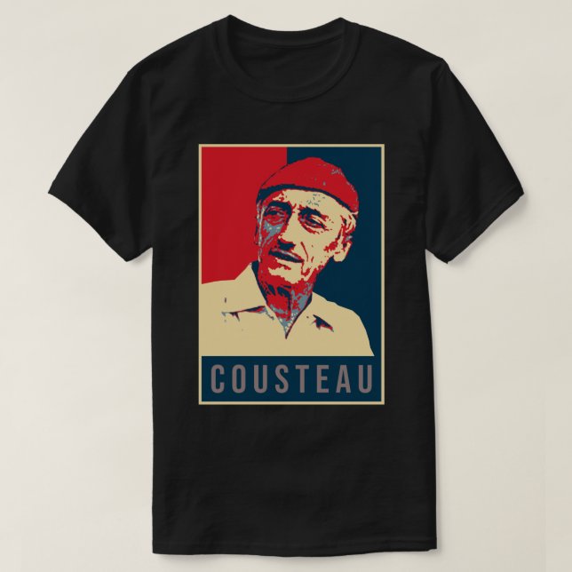 T-shirt Illustration Pop Art Cousteau Sticker (Design devant)