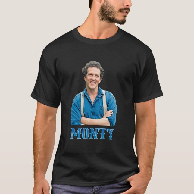 T-shirt Illustration Pop Art Monty Don TV Presenter Garden (Devant)