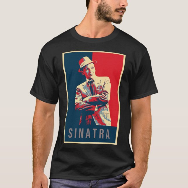 T-shirt Illustration Pop Art Sinatra   (Devant)