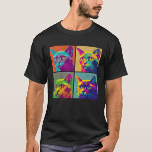 T-shirt Illustration pop de chat birman d'hommes d'animaux
