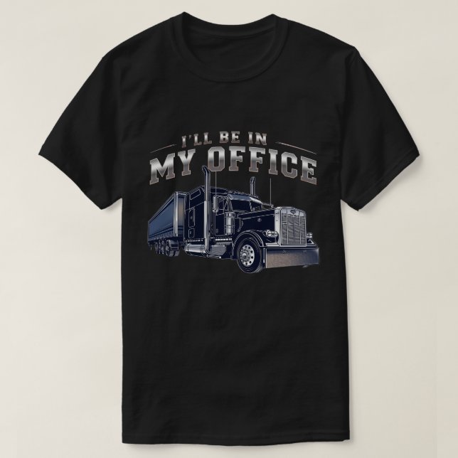 T-shirt Illustration Puissante du semi-camion (Design devant)