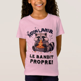 T-Shirt Illustration Raton Laveur Humour Le Bandit Propre