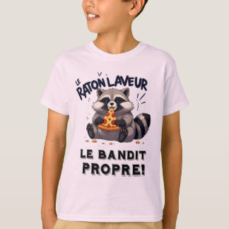 T-shirt Illustration Raton Laveur Humour Le Bandit Propre