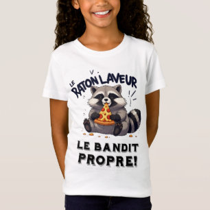 T-Shirt Illustration Raton Laveur Humour Le Bandit Propre