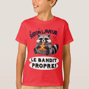 T-shirt Illustration Raton Laveur Humour Le Bandit Propre