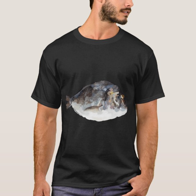 T-shirt illustration réaliste de poisson (Devant)
