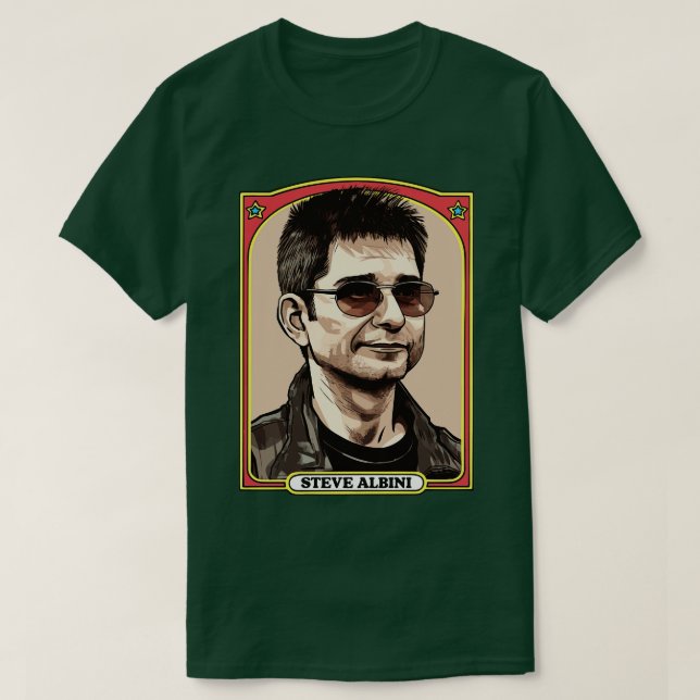 T-shirt Illustration rétro Steve Albini (Design devant)