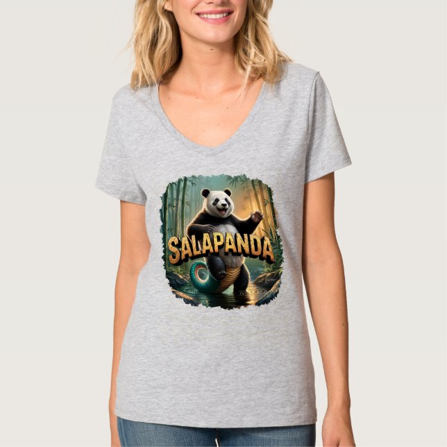 T-shirt Illustration Salapanda Combo Créature Drôle (Devant)