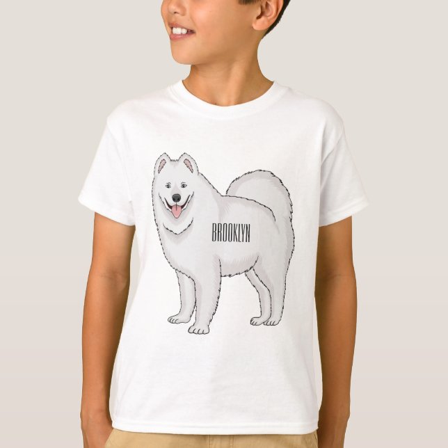 T-shirt Illustration Samoyed dog (Devant)