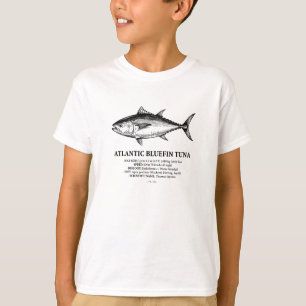 T-shirt Illustration scientifique du thon rouge de l'Atlan