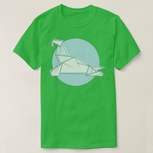 T-shirt Illustration stylisée avec origami de papier de mo (Design devant)