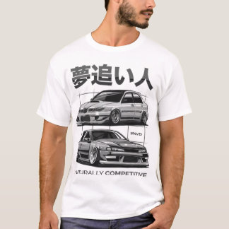 T-shirt Illustration Subie vs Silvia Automotive Car